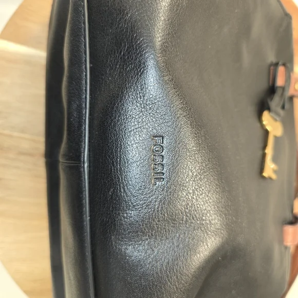 Fossil Rachel Black Small Satchel Preloved In Amazing Condition - Picture 15 of 15